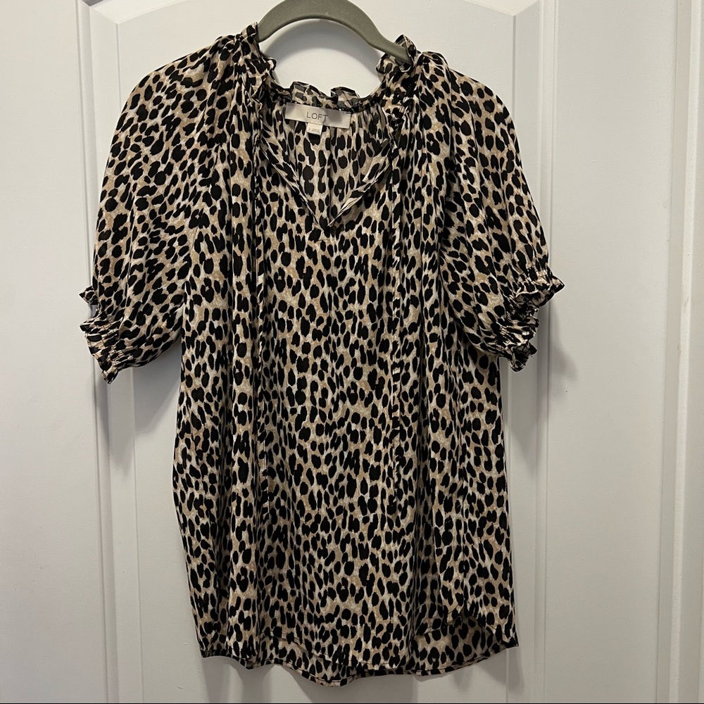 LOFT Leopard Blouse